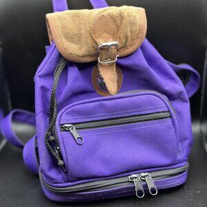 Vintage 90s Y2K Mini Purple Backpack 1990s Nostalgia